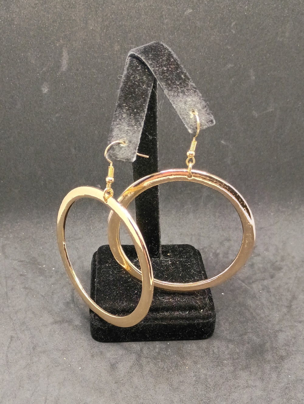 Shiny Gold Hoop Drop Earrings for Women